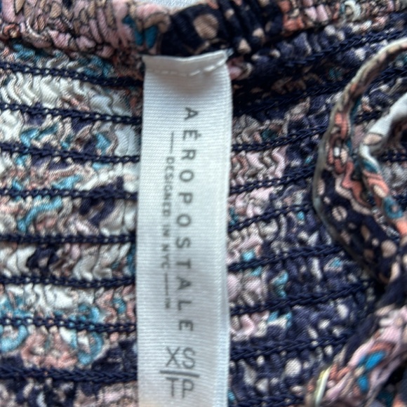 Paisley mini dress, smocked back, spaghetti strap, by Aeropostale, Size XS - Picture 4 of 5